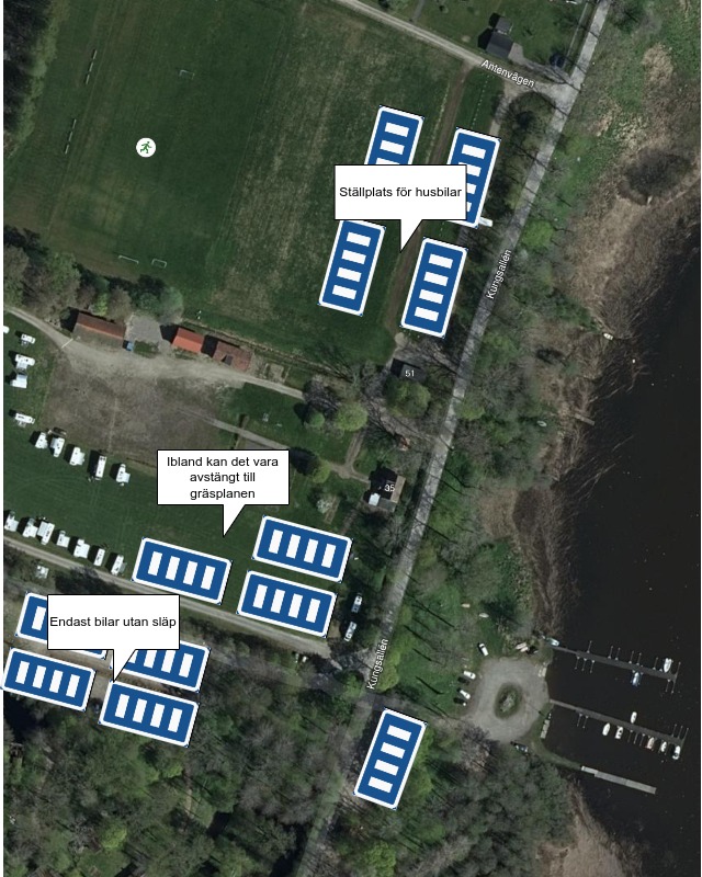 Parkering ovan hamnen